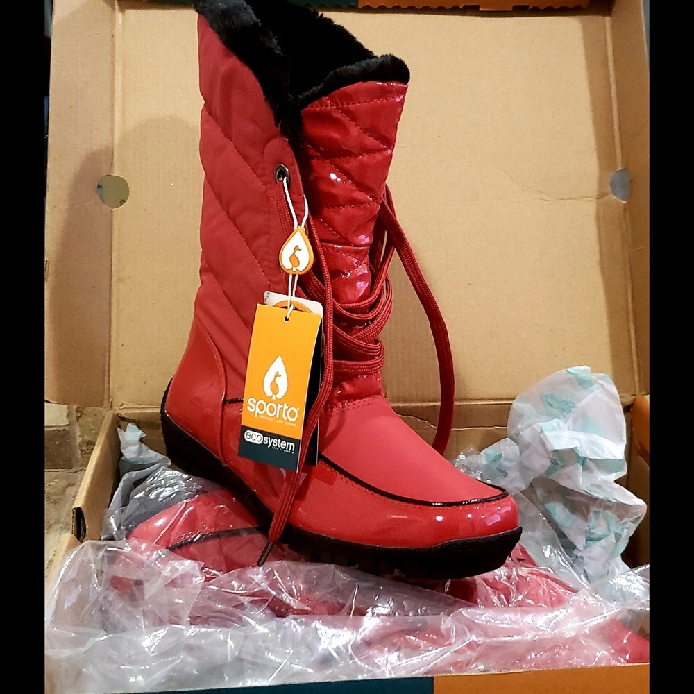 Brand New Red Sporto Boots 7W